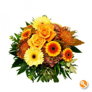 Bouquet com gerberas e rosas - Sintonia