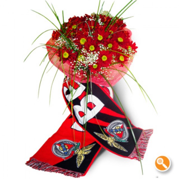 Bouquet de margarida vermelha - Benfica